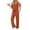 Caramel, variant on Lounge Sets for Women Ribbed Pajama Set Short Sleeve Top and Long Pants Set with Pockets Sleep Set