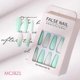 thumbnail image 1 of 24pcs Gradient Color Fake Nails Long Flat Head Sweet Style Press On Nails, 1 of 4