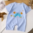 thumbnail image 2 of SROBPTY Newborn Boys Girls Rompers Print Short Sleeve Jumpsuit for 0-20M, 2 of 5