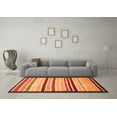 thumbnail image 3 of Ahgly Company Indoor Square Abstract Orange Modern Area Rugs, 8' Square, 3 of 4