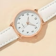 thumbnail image 3 of Women's Watches, Classic Quartz Watch with Luminous Easy Read Dial, Leather Watch Band, Vintage Small Face Round Watches for Women, Birthday Gift for Ladies (White), 3 of 7