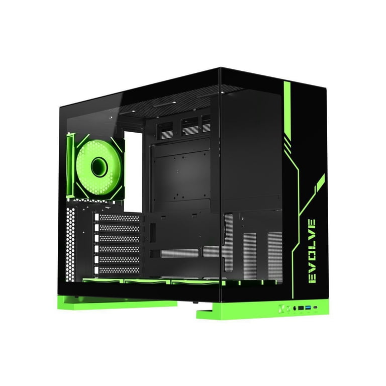 DIYPC, Computer Case, ARGB PWM Fans, Tempered Glass - Walmart.com