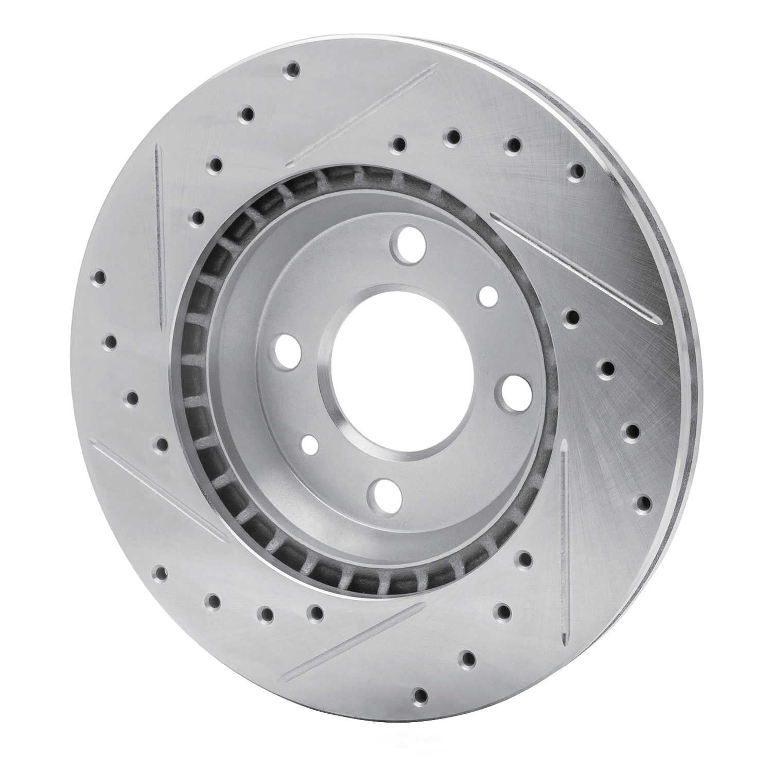 Dynamic Friction Company 631-65005R DFC Brake Rotor - Drilled And Slotted - Silver