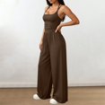 thumbnail image 6 of Women's Summer Spaghetti Strap Sleeveless Jumpsuit Wide Leg Baggy, 6 of 7