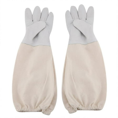 

Keenso Beekeeping Protective Gloves with Long Canvas Sleeve Beginners Beekeepers Working Tool Beekeeping Protection