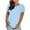 Blue C, variant on Blouses for Women Cute Casual Short Sleeve Comfy Loose Tops Crew Neck Printed Junior Tops Tee Shirts Green L