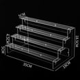 thumbnail image 2 of BUYISI 2-5 Layers Acrylic Ladder Display Stand Perfume Doll Transparent Storage Rack 4 Layers 35cm, 2 of 7