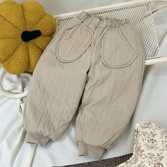 Cowsor Unisex Kids Wool Loop Full-Length Pants, Breathable Comfy Fit, Versatile for School, Playdates & Holiday Parties (2-12Y Sizes)