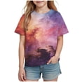 thumbnail image 6 of Fnooota Girls T Shirts, Short Sleeve Crew Neck Printed Soft Summer Tops Multicolor Size 7-8 T, 6 of 7
