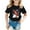 Black, variant on WOYY Toddler Girls Cartoon Print Short Sleeve T-Shirt Cotton Crew Neck T Shirt, Sizes 3-14
