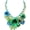 Emerald, variant on Flower Bib Statement Necklace Chunky Flower Statement Necklace Drama Bib Collar Jewelry Set for Women Prom Party Jewelry