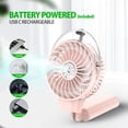 thumbnail image 4 of Ventilador nebulizador portátil MORECORE, recargable, rosa, 4 of 6