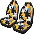 thumbnail image 5 of Uourmeti Cats Car Seat Covers 3 Pack Car Seat Covers Full Set Interior Accessories Suitable for Sedans Truck, 5 of 10