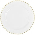 thumbnail image 3 of Combo Set 7" Dessert Plates and 10" inch Round White Plastic Plates with Gold Beaded Rim, Disposable China Like Party Plate, Heavy Duty Dinner Charger Plate, Salad, Wedding, Tableware (128), 3 of 5