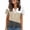 -169-Khaki, variant on Womens Printed Blouses V Neck Tie Front Short Sleeve Loose Fit Casual Tops Soft Shirts for Holiday Street Dating Weekend