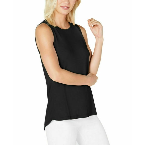 Ideology Split-Back Tank Top Womens black Size XS MSRP $20