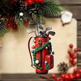 thumbnail image 3 of DAMAI Christmas Cute Acrylic Golf Ornaments – 2D Flat Christmas Tree Hanging Pendant with Mini Club Bag, Unique Gift for Men, Dad, Husband, Holiday Keepsake, 3 of 8