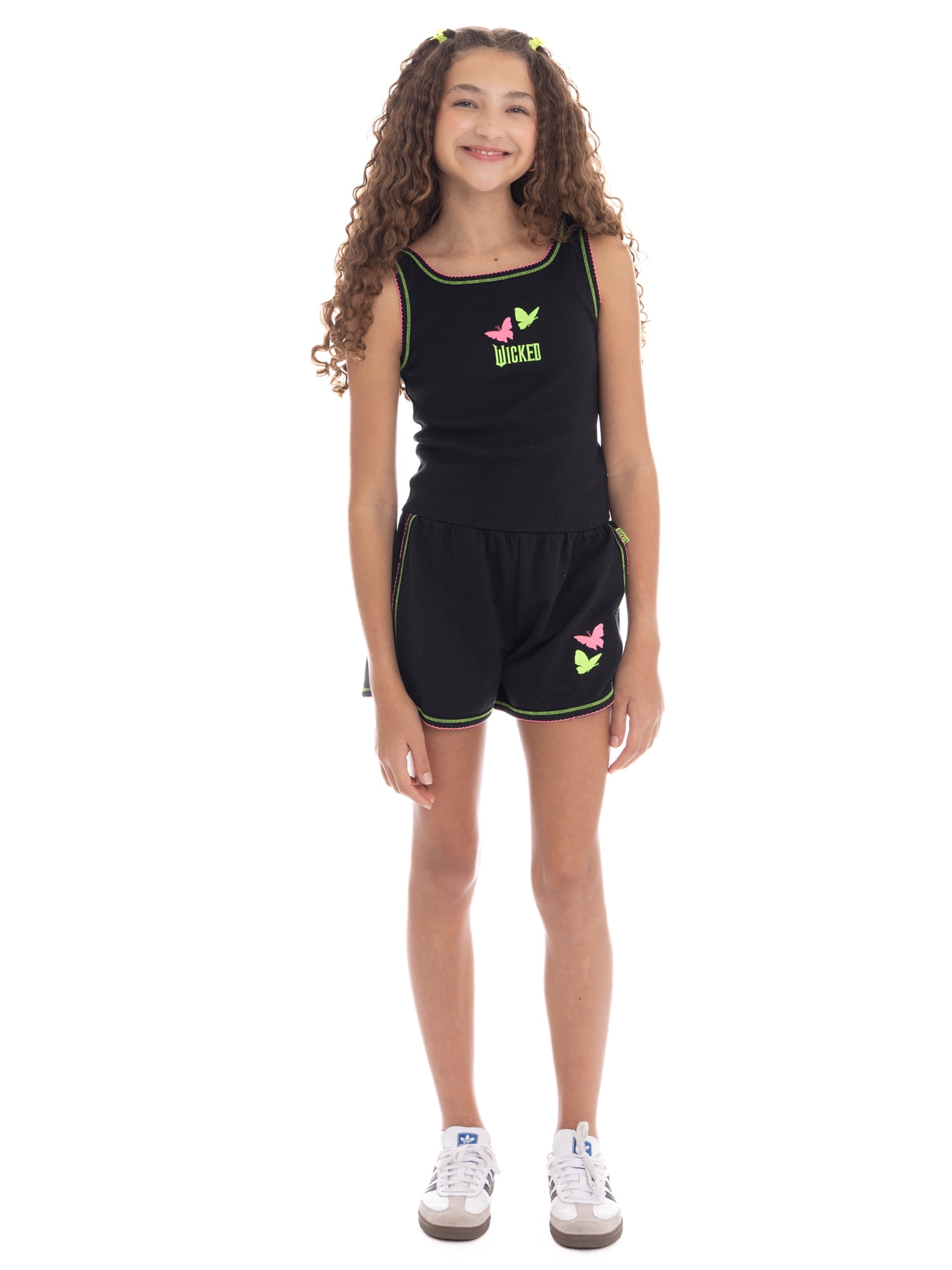 Wicked Girls Embroidered Tank Top and Shorts Set, 2-Piece, Sizes 4-16