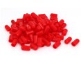 thumbnail image 1 of Unique Bargains 10mm Inner Dia Rubber Insulated End Cap Screw Thread Protector Cover Red 100pcs, 1 of 1