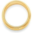 thumbnail image 3 of Solid 10k Yellow Gold 4.2mm Milgrain Half Round Comfort Fit Wedding Band Size 5.5 - Ring Size 5.5, 3 of 7
