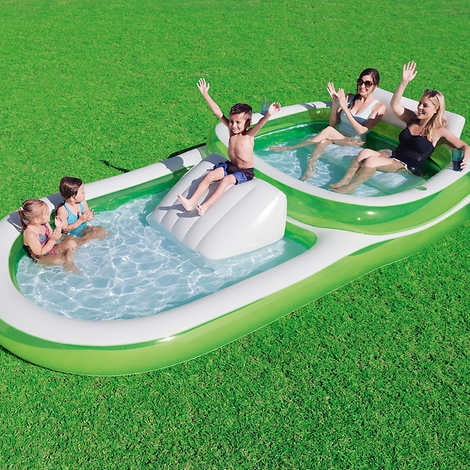 Bestway H2ogo Family Pool With Slide Walmart Com Walmart Com