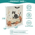 thumbnail image 3 of FORMRS 3 Ring Binder 1.5 inch with Pockets Clip Board 200 Sheets Capacity, Gray Cartoon Halloween Cat, 3 of 8