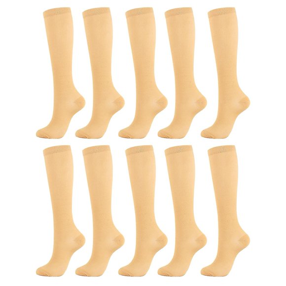 5 Paires de Chaussettes de Compression Hauteur Genou pour Hommes et Femmes pour Course Randonnée Infirmières Grossesse