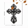 thumbnail image 3 of Qisvanset Ornate Cross Faith Gift Canvas Wall Art 15.75x11.81 Inches, 3 of 8