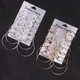 thumbnail image 3 of Staron Vintage Big Hoop Earrings Set, 12-Pairs Steampunk Alloy Ear Clips for Women Jewelry, Fashion Earrings Accessories, 3 of 5