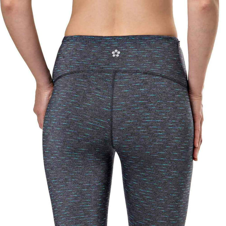 Tuff Athletics Women's Waistband Zipper Pocket Tight pant S/Grey Mix Camo 