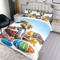thumbnail image 3 of Saltarín Conjunto de sábanas temático, trío de piezas, cómodo y amigable con la piel, diseño único, regalo de decoración para el hogar para familiares, amigos y fans,140cm *210cm, 3 of 6