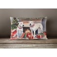 thumbnail image 2 of Carolines Treasures DAC1225PW1216 16 x 12 in. Unisex White Pit Bull Terrier Christmas Fabric Decorative Pillow, 2 of 4