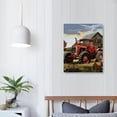 thumbnail image 4 of JEUXUS Farmhouse Truck Canvas Wall Art Old Car and Barn Pictures Print Country Flowers Painting Vintage Artwork for Living Room Bedroom Bathroom Office Home Decor Framed  12x16 in, 4 of 5