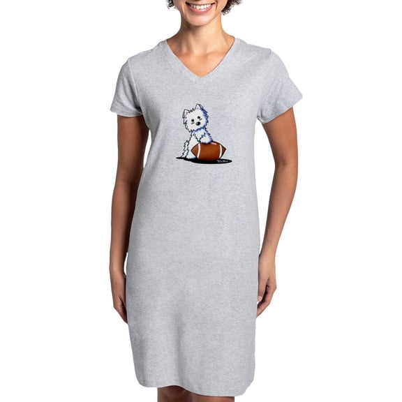 CafePress - Westie Football Star - Women's Nightshirt