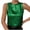 Green, variant on Women's Shiny Tank Top Solid Color Round Neck Sleeveless Casual Summer Tops Tank Shirts Loose Fit Shiny Blouses Wedding Vest Black L