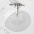 thumbnail image 3 of 19"x16" Oval Undermount White Ceramic Lavatory Vanity Sink Acid-Resistant Solid Construction Modern Look for Bathroom, 3 of 6