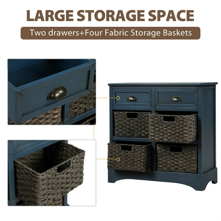 Cabinets, Chests & Tables with Basket Storage Drawers