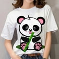 thumbnail image 5 of YLLMHH New Kawaii Women's T-shirts 3D Panda Print Short Sleeve Top Summer Tee Streetwear S-3XL, 5 of 5