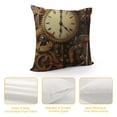 thumbnail image 4 of JRXY  Vintage Steampunk Throw Pillow Cover Case Ancient Gears Decorative Pillowcase Cushion for Couch Sofa Bedroom Livingroom Kitchen and Car  White, 4 of 5