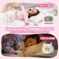 thumbnail image 3 of Cute Alarm Clock OK to Wake Clock, Toddler Sleep Training Clock with Night Light,5 Alarms,Snooze,Date and Temperature Cute Clock for Girls and Boys, 3 of 7