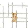 thumbnail image 4 of Grid Patterned Geometric Wall Décor - 32" x 1.5" x 26" - Large - White/Gold, 4 of 7