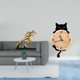 thumbnail image 2 of Estatua del corredor,Estatua de corredor,escultura de arte abstracto,figura,Reloj de pared,Reloj de pared decorativo para baño o dormitorio,Reloj de pared para gatos silencioso,sin, 2 of 8