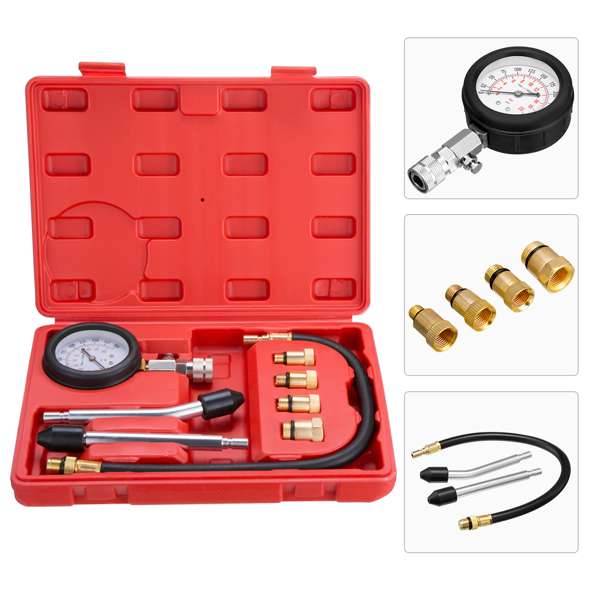POWER Aviator Petrol Engine Cylinder Compression Tester Kit Automotive