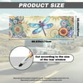 thumbnail image 7 of SEANATIVE Pickup Truck Rear Window Decal Perforated Vinyl See Through Graphic Sticker UV Protection Waterproof Easy Installation Universal Fit Automotive Decals, Boho Floral Dragonfly Blue, 7 of 7
