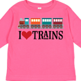 thumbnail image 4 of Inktastic I Love Trains Boys or Girls Long Sleeve Toddler T-Shirt, 4 of 5