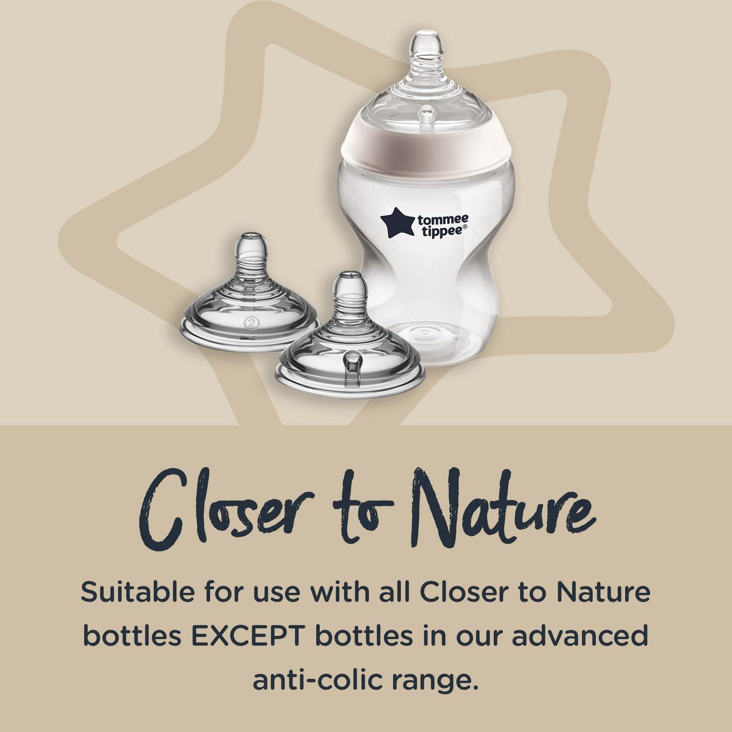 Tommee Tippee Closer to Nature Tétines de Biberon pour Bébé à Débit Moyen