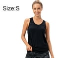 thumbnail image 2 of Workout Tank Tops for Women,Summer Sleeveless Basic Racerback Blouses Athletic Yoga Tops - Black-black-4/S, 2 of 5
