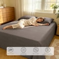 thumbnail image 5 of Flat Sheet Twin Size, Breathable Lightweight Bedding for Dorm Room, Wrinkle Easy Care Top Sheet, Soft Smooth Fabric for Year-Round Comfort, 5 of 6