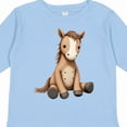 thumbnail image 4 of Inktastic Knitted Horse Boys or Girls Long Sleeve Toddler T-Shirt, 4 of 5