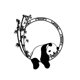 thumbnail image 1 of Panda durmiendo pegatina de pared de bambú PVC extraíble Animal tatuaje papel pintado habitación de niños dibujos animados arte calcomanías Inevent JJ11709-00, 1 of 4